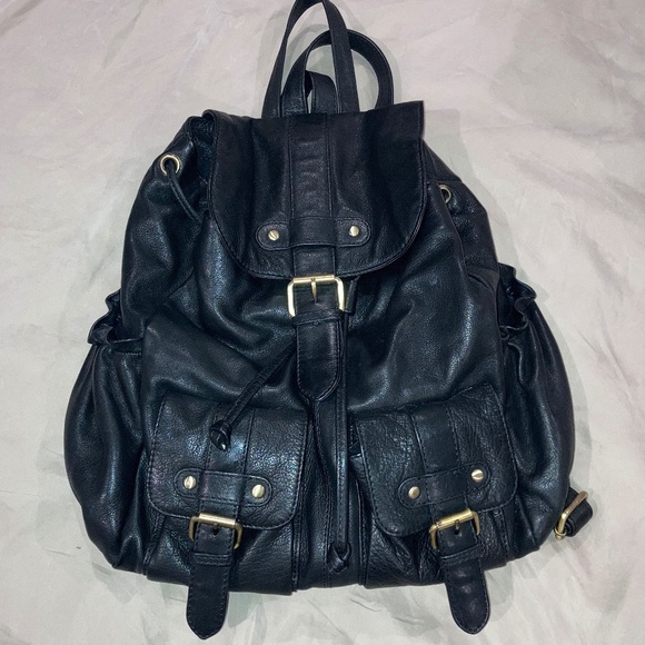 Sopresa! Slouchy super soft black backpack purse - Picture 1 of 4
